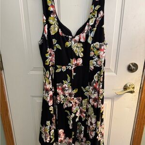 Torrid Black Floral Dress